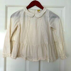 Mini boden cream lace embroidered tunic top.  Size 7-8 years.  Mint condition.